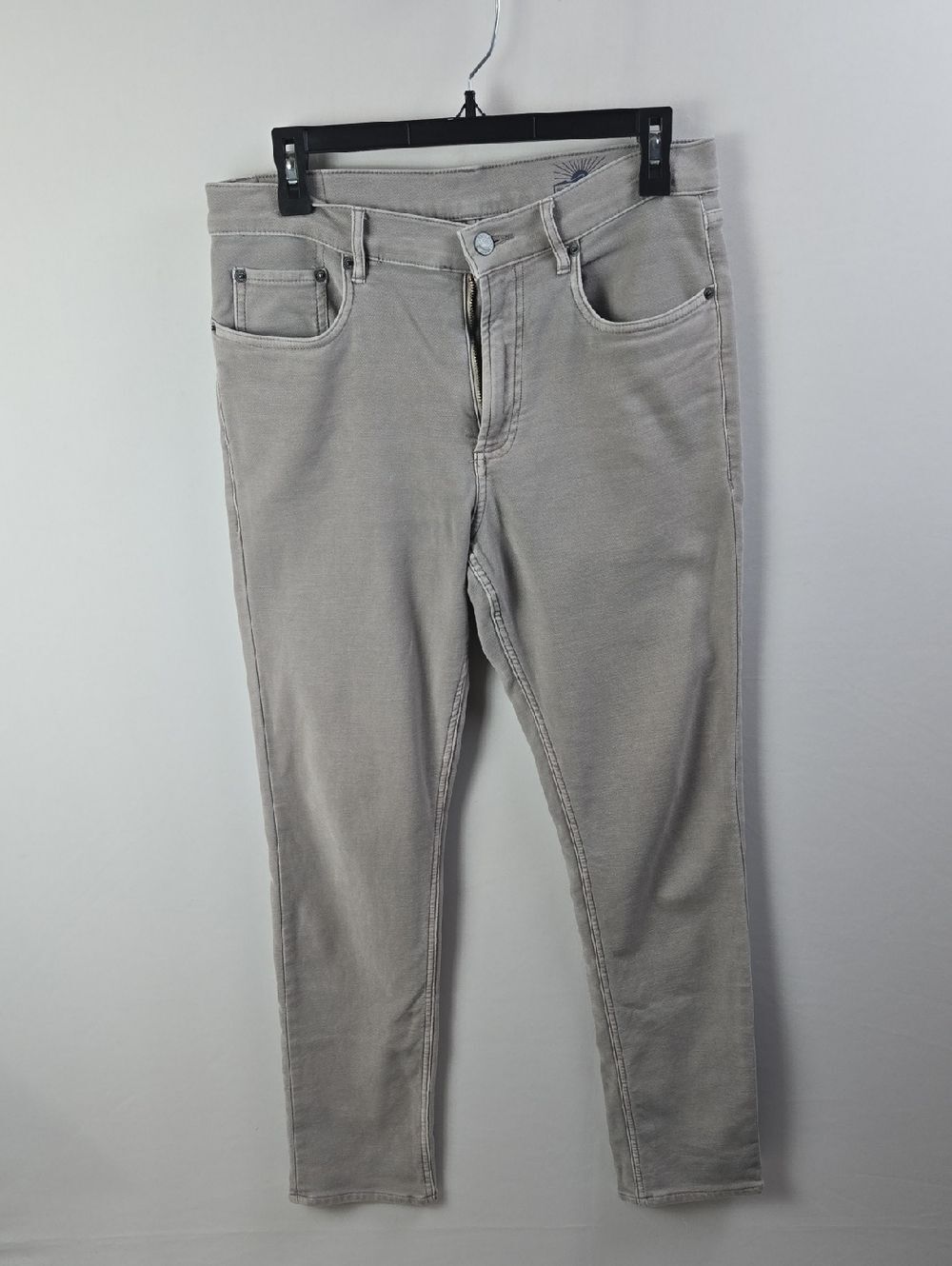 Faherty Stretch Terry 5-Pocket Pant - Steel Grey Sz 31/30 Euro Boho Comfy Casual